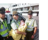 Bebé de seis meses fue abandonada en la vía pública y rescatada por Carabineros
