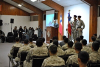 Conscriptos evangélicos participan en Vigilia de Armas en víspera del Juramento a la Bandera