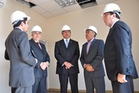 Director general(s) de la PDI visita obras de cuartel en Alto Hospicio