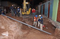 Familias de la Población de Santa Teresa de Alto Hospicio afectadas por socavones