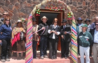 Inauguran arcos ceremoniales en la entrada y salida del pueblo de Isluga