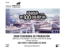 Fernando Milagros en reemplazo de Ana Tijoux en premiación a ganadores de «Iquique en 100 palabras”