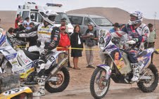 Espectacular paso del Rally Dakar  por sector de Pampa Perdiz