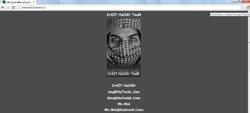 hackean web de Edicion Cero