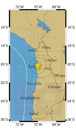 Sismo 5.8 corregido a 5.6 Ritcher asustó a los iquiqueños