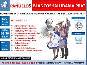«Mil Pañuelos saludan a Prat», actividad de funcionarios de la UNAP en adhesión al 21 de mayo