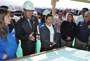 Constatan avances  en un 25% de obras para cierre de lagunas de estabilización en El Boro