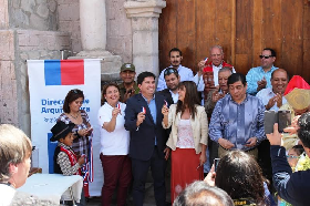 Entregan iglesia restaurada luego del terremoto en poblado de Sibaya