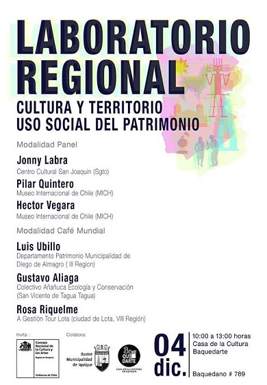 Invitan a gestores culturales de la región al Laboratorio Regional