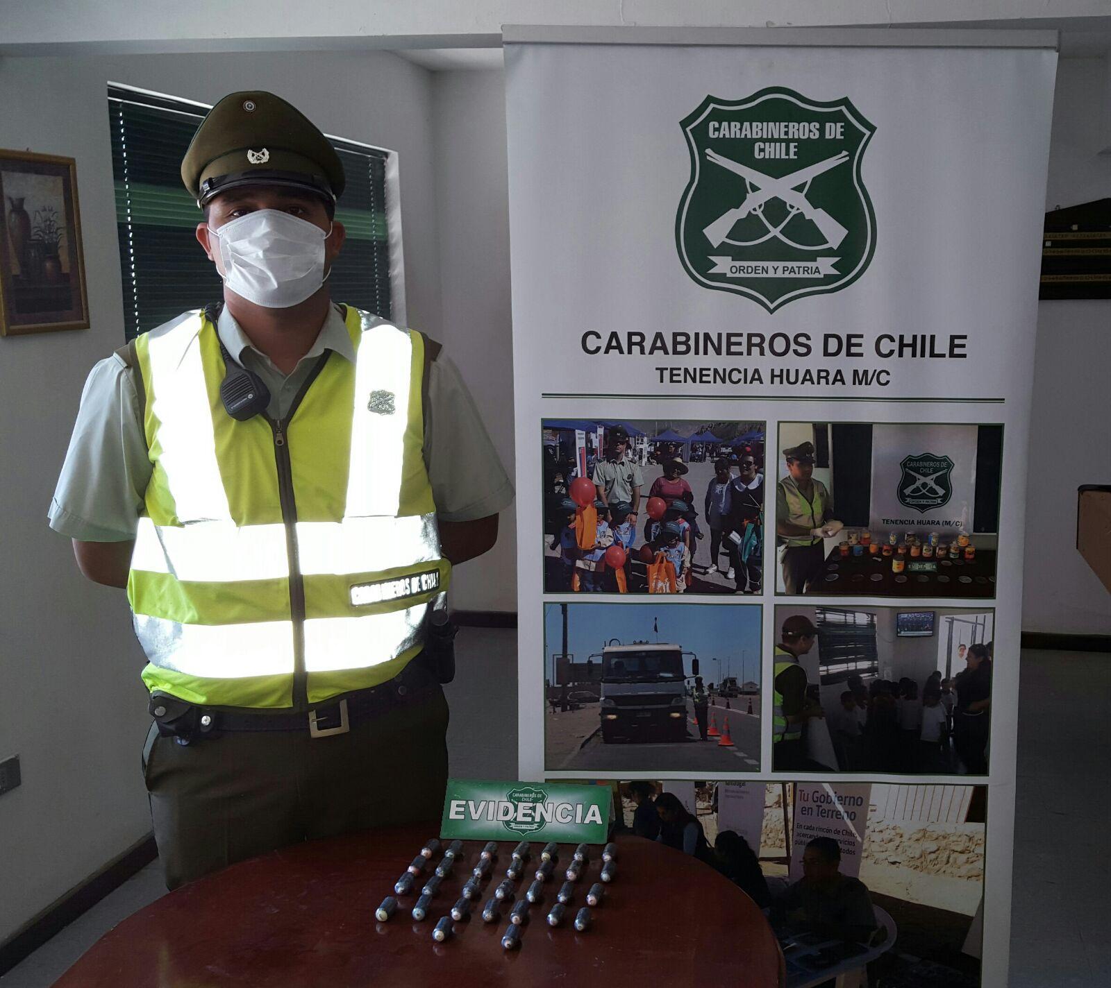Carabineros detiene a ciudadano boliviano que transportaba 2 mil dosis de cocaína