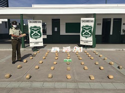Carabineros detiene una banda de asaltantes e incautó 51 kilos de droga en Alto Hospicio