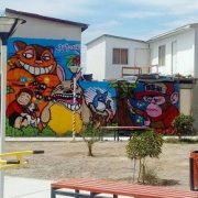 Niños y jóvenes de Pozo Almonte pintan su comuna en el marco del programa «Graff Educa»