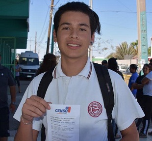 Pozoalmontino de 17 años entrega su testimonio de compromiso cívico y llama a voluntarios a capacitarse para Censo 2017