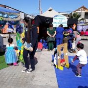 Parvulitos  junto a sus familias y comunidad participaron en actividad «Aquí se lee con Violeta»