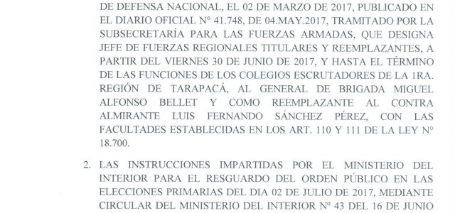 Conozca el Bando Nº 1 que referido al proceso de las elecciones primarias