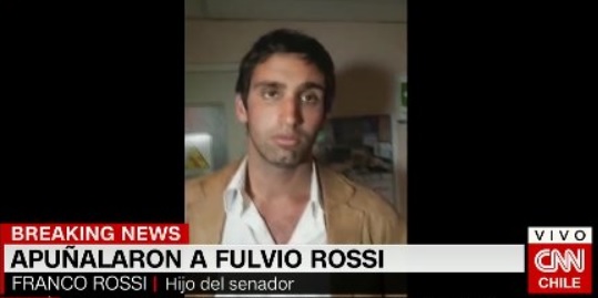 Conmoción por ataque a Fulvio Rossi. Heridas superficiales y fuera de peligro