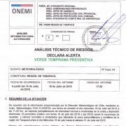 ONEMI declara alerta temprana preventiva por precipitaciones en distintas zonas geográficas de Tarapacá