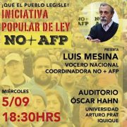 Vocero nacional Luis Mesina, defiende en Iquique iniciativa Popular de Ley NO MAS AFP