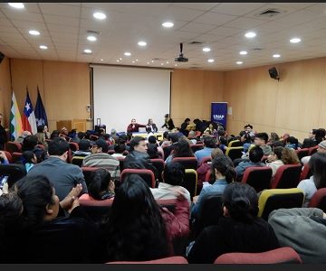 Luis Mesina, vocero de Coordinadora NO + AFP, cautivó y despertó conciencia en un salón repleto de auditores para impulsar la Iniciativa Popular de Ley, IPL