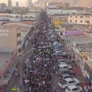 Aporte de «Germanzote», de la Banda Hentrenamientoh, a marcha #8M. Impresionantes imágenes captadas por drone