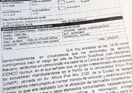 Estudiante de Kinesiología que fue víctima de montaje el año pasado, inicia campaña para evitar que inculpen a dirigente detenido por Carabineros