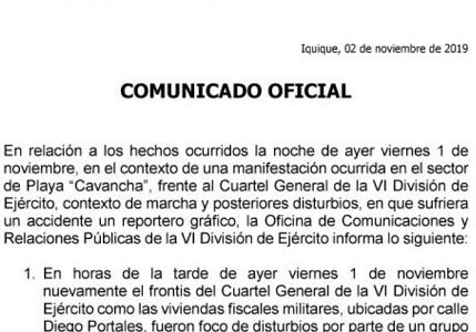Ejército lamenta lesión a reportero gráfico: «Se le entregó el auxilio verbal correspondiente»