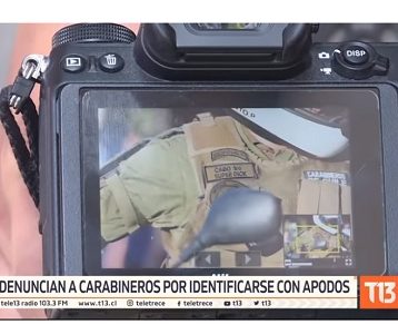Denuncian Imágenes y videos con uso de apodos y no la identificación de Carabineros en manifestaciones