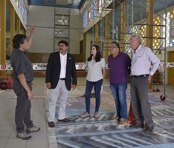 CORE Iván Perez verificó en terreno estado de avance de las obras de restauración de la Iglesia Pampina