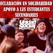 Unidad Social entrega respaldo a estudiantes secundarios «perseguidos por su derecho a manifestarse contra la PSU»