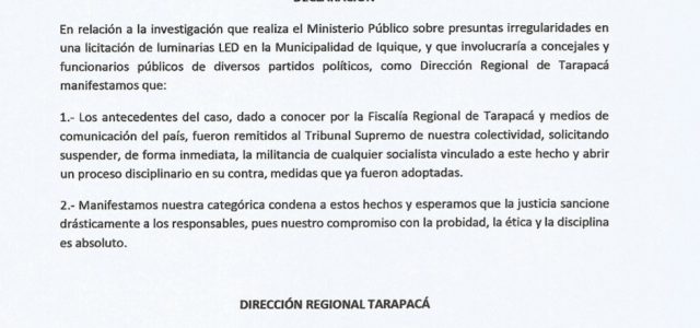 Regional PS pide suspensión inmediata de socialistas involucrados en investigación y Tribunal Supremo acoge solicitud