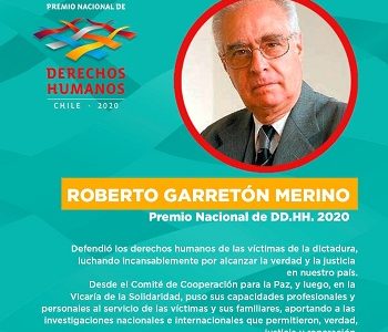 Abogado Roberto Garretón, que desde la Vicaría inició su lucha, fue nominado con el Premio Nacional de DDHH