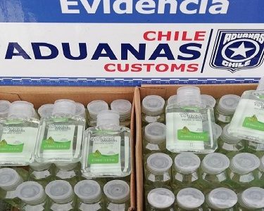 Alcohol gel de origen chino y sin autorización sanitaria interceptan fiscalizadores de Aduanas
