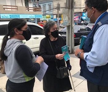 Difunden las medidas sanitarias que se deben tener presente durante el plebiscito y evitar contagios