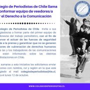 Plebiscito 25-O: Colegio de Periodistas llama a conformar equipo de veedores/as para resguardar trabajo de la prensa