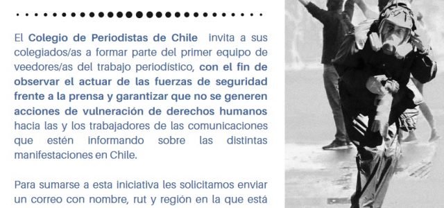 Plebiscito 25-O: Colegio de Periodistas llama a conformar equipo de veedores/as para resguardar trabajo de la prensa