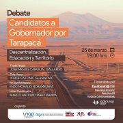 Sobre descentralización, educación y territorio, debatirán candidatos a gobernador regional por Tarapacá