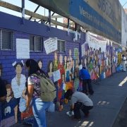 Contra la intolerancia, muralistas reconstruyen obra en homenaje al 8M. Alcalde Soria anunció querella por  daños al mural feminista