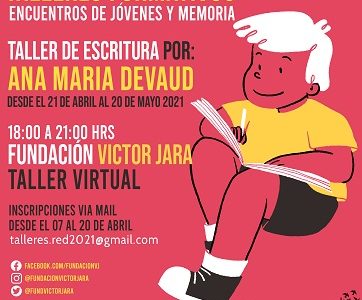 Fundación Víctor Jara convoca a jóvenes a participar a talleres formativos virtuales sobre la Memoria