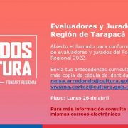 Convocan a postulantes para que se integren como Jurado y Evaluadores Fondart Regional 2022