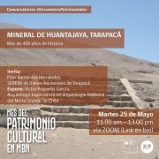 Convocan a Conversatorio “Mineral de Huantajaya, Tarapacá. Más de 400 años de historia”