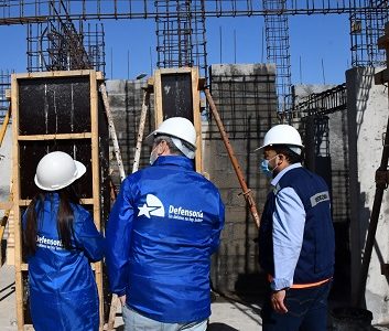 Avances  muestra la construcción de las oficinas de la Defensoría Local de Alto Hospicio. Trabajos concluirán en septiembre de este año.