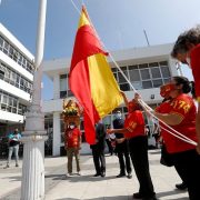 Devoción a San Lorenzo: Por primera vez bandera se iza bandera del «Lolo», en edificio del Gobierno Regional