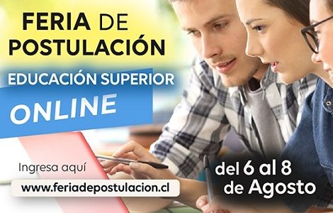 Tradicional Feria de Postulación de Educación Superior se realizará en formato online del 6 al 8 de agosto