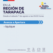 Iquique avanza a fase de Apertura en Plan Paso a Paso. Alto Hospicio y Huara se mantienen en Preparación.