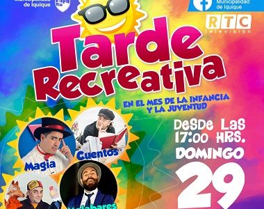 Municipalidad de Iquique invita a celebrar mes de los niños y jóvenes con tarde recreativa