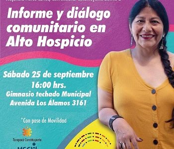 Alto Hospicio, sede de encuentro «Informe Constituyente y Diálogo Comunitario», convocado por CC Alejandra Flores