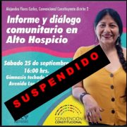 Suspenden Diálogo Comunitario convocado por constituyente Flores en Alto Hospicio, por foco de Covid 19 en la Convención