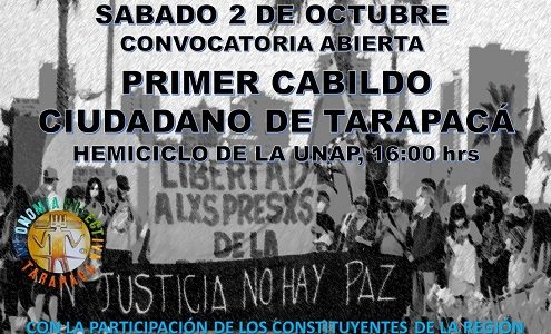 Convocan a  «Primer Cabildo Ciudadano de Tarapacá» con participación de constituyentes y fuerzas vivas