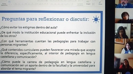 Sobre crisis migratoria y cómo aportar a su solución dialogaron docentes y estudiantes Pedagogía en Lengua Castellana