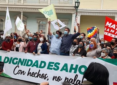 Daniel Jadue estuvo en Iquique para apoyar candidaturas a diputado de Matías Ramírez y presidencial de Gabriel Boric